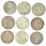India Silver coins; East India Company Rupee 1840,