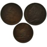 Ireland Penny 1822, 1940, George III Token Penny (