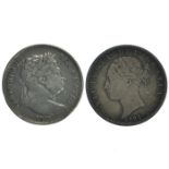 Halfcrowns; 1817 and 1871 (2)