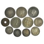 Mixed group of UK and World coins (some Silver); 1