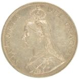 Double Florin 1887 Arabic 1