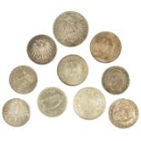 Mixed group of World Silver coins; includes 1909 P