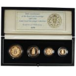 Gold proof 4 coin Sovereign collection, '500th Ann