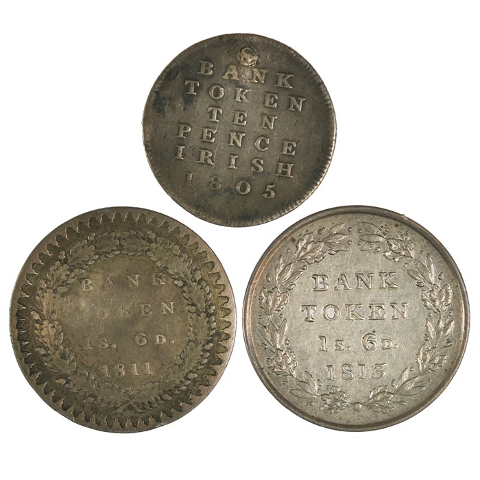 George III Bank tokens; 1805 Ten Pence Irish (hole - Bild 2 aus 2