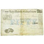 Derby & Derbyshire Banking Company £50 banknote, s