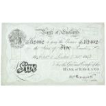 Peppiatt Five Pounds White Banknote, dated Feb 7 1