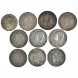 Mixed group of large Silver World (mainly European