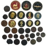 World coins, includes enamelled Silver x34