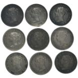 Maundy Fourpences; 1846 x2, 1851, 1852, 1856, 1867