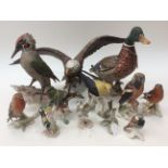 Goebel birds, large Bald eagle, large Mallard,