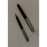 A Parker 51 fountain pen and matching ball point pen (2)