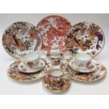 Four Olde Avesbury plates, two cups and saucers, Chatsworth vase, Olde Avesbury cup, saucer,