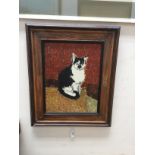 Ruskin Spear (1911-1990), "Study of a cat", oil on board, unsigned, 35cm x 26cm.