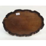 George III pie crust edge mahogany tea tray