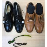 Two pairs of handmade leather shoes by Samuel Windsor, both pairs size 11, wide fitting,