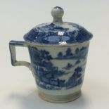 A Spode blue and white custard cup,