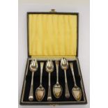 A box of bright cut teaspoons London 1804,