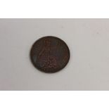 Penny George VI obverge with 1935 reverse,