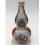 Meissen Augustus Rex double gourd shaped vase