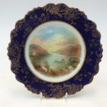 A Staffordshire 'Star China', later known as 'Paragon China' cabinet plate,