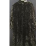 Black mole skin coat, turned back cuffs,