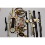 Assorted wristwatches and costumes jewellery (some watches af)