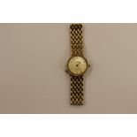 A Ladies nine carat gold bracelet watch, Sovereign, approx 14.