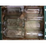 Approx 10 brewery etched labelled soda siphons dating from 1875 (one box)