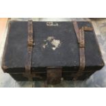 An Army & Navy Co-op suppliers fabric covered trunk,