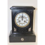 A 19th Century Belgium skate large mantle clock