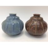 Two Royal Doulton Gourd vases, impressed marks Number 7932, F.C.
