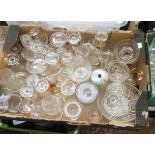 Assorted glassware including apothecary bowl,