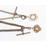 Two early 20th Century pocket watch chains,