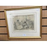 S..Berry (British, 19th Century), The School Room, signed and dated 1837 l.r., pencil, 19 by 25.