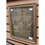 A George III sampler, by Mary Wainwright, dated 1794, framed,