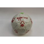 A Nottingham Forest 1989 football signed; Nigel Clough, Des Walker and Steve Hodge,