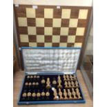 A chess set,