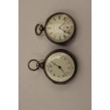 A silver pair cased hunter watches,