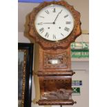 American Tunbridge ware wall clock