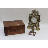 Brass Edwardian mantle clock,