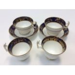 Two Spode London shaped trios, tea cups coffee cups and saucers,