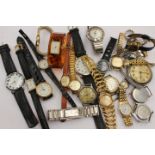 A quantity of assorted base metal watches