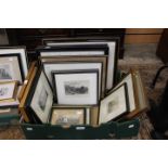 A large quantity of early 19th Century engravings, varying in size all framed and glazed,