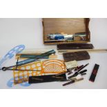 A mixed lot of fountain pens and vintage stationary to include; two Parkers, two Watermans,