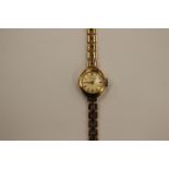 A Ladies 9 ct gold bracelet watch,