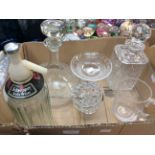 Waterford cut glass comport Edinburgh decanter,