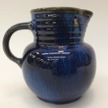 Bourne Denby; Danesby Ware electric blue small "Swiss" vase printed marks to base, 5 1/2" tall,