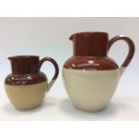 Bourne Denby, Two Denby Colours plain jugs,