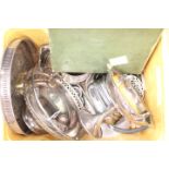 Assorted EPNS including galleried tray, three piece tea service, comports,