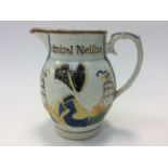 An early 19th century pearlware commemorative jug,